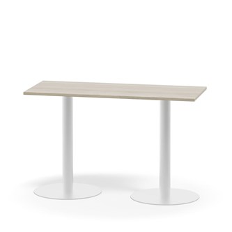Pilastro FSC pilaripöytä BX 120x50 cm akustik laminaatti, valkoinen jalusta