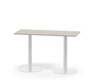 Pilastro pilaripöytä BX 120x50 cm akustik laminaatti, valkoinen jalusta