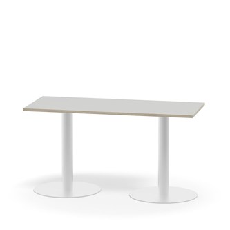 Pilastro FSC pilaripöytä BX 120x50 cm akustik laminaatti, valkoinen jalusta
