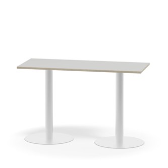 Pilastro FSC pilaripöytä BX 120x50 cm akustik laminaatti, valkoinen jalusta