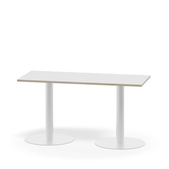 Pilastro FSC pilaripöytä BX 120x50 cm akustik laminaatti, valkoinen jalusta
