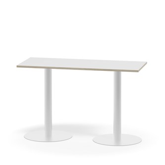 Pilastro FSC pilaripöytä BX 120x50 cm akustik laminaatti, valkoinen jalusta