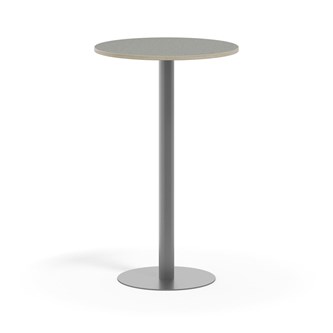 Pilastro pilaripöytä BX ø 70 cm akustik linoleum, hopea jalusta