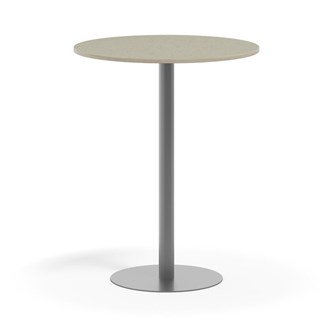 Pilastro pilaripöytä BX ø 90 cm akustik linoleum, hopea jalusta