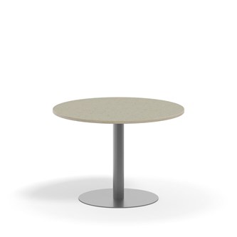 Pilastro pilaripöytä BX ø 90 cm akustik linoleum, hopea jalusta