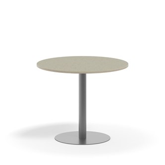 Pilastro pilaripöytä BX ø 90 cm akustik linoleum, hopea jalusta