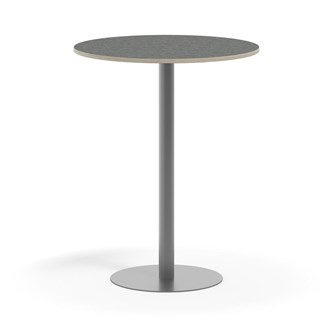 Pilastro pilaripöytä BX ø 90 cm akustik linoleum, hopea jalusta