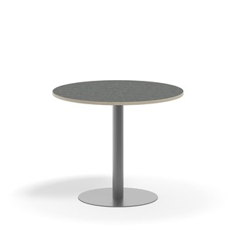 Pilastro pilaripöytä BX ø 90 cm akustik linoleum, hopea jalusta