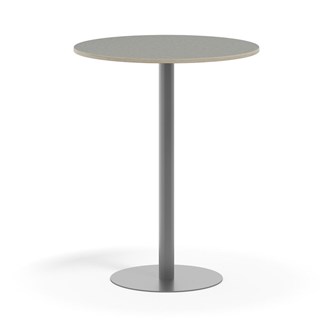 Pilastro pilaripöytä BX ø 90 cm akustik linoleum, hopea jalusta