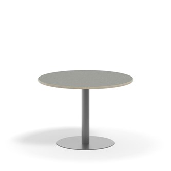 Pilastro pilaripöytä BX ø 90 cm akustik linoleum, hopea jalusta
