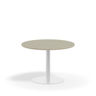 Pilastro pilaripöytä BX ø 90 cm akustik linoleum, valkoinen jalusta