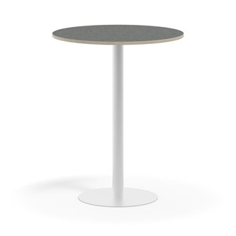 Pilastro pilaripöytä BX ø 90 cm akustik linoleum, valkoinen jalusta