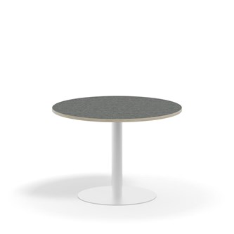 Pilastro pilaripöytä BX ø 90 cm akustik linoleum, valkoinen jalusta