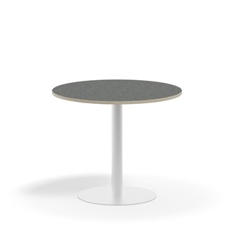 Pilastro pilaripöytä BX ø 90 cm akustik linoleum, valkoinen jalusta