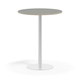 Pilastro pilaripöytä BX ø 90 cm akustik linoleum, valkoinen jalusta