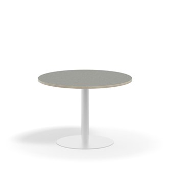 Pilastro pilaripöytä BX ø 90 cm akustik linoleum, valkoinen jalusta