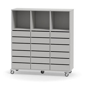 Svea säilytin, 18 pientä laatikkoa, 3 lokeroa, K130 cm RM