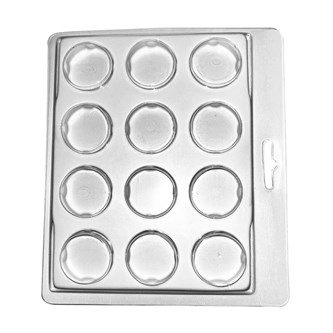 Vesiväripaletti Ø 30 mm kannella, tyhjä 12 reikää