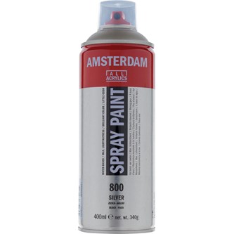 Spraymaali Amsterdam, 400 ml, hopea, 3 kpl