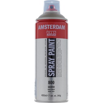 Spraymaali Amsterdam, 400 ml, hopea, 1 kpl