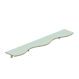 Curve hylly L200 S36 K20 cm
