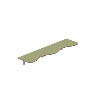 Curve hylly L140 S36 K20 cm