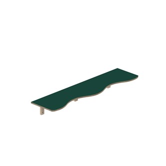 Curve hylly L140 S36 K20 cm