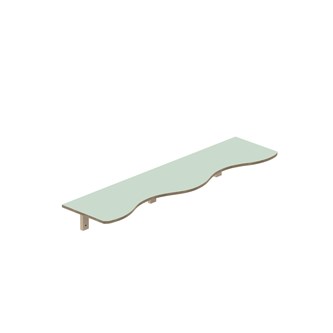Curve hylly L140 S36 K20 cm