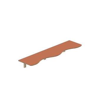Curve hylly L140 S36 K20 cm
