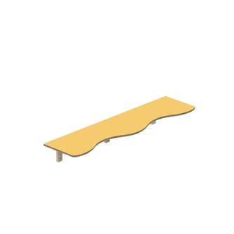 Curve hylly L140 S36 K20 cm