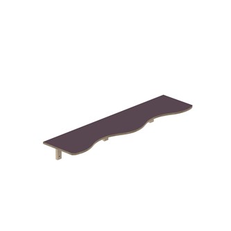 Curve hylly L140 S36 K20 cm