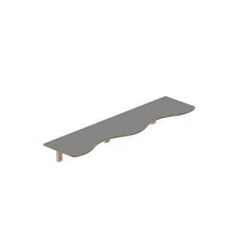 Curve hylly L140 S36 K20 cm