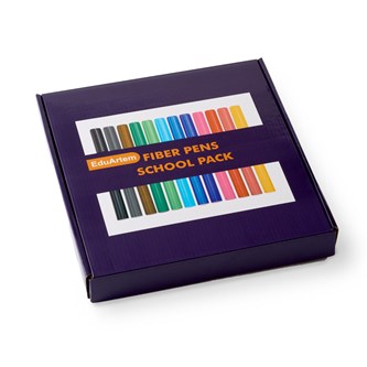 Huopakynä EduArtem medium, 12 väriä x 12 kpl, säilytyslaatikossa