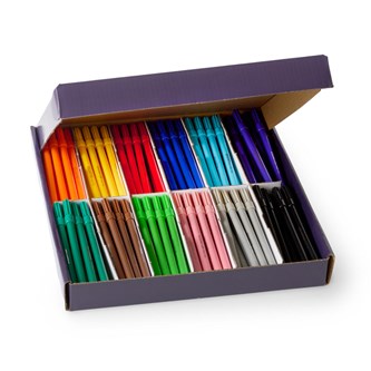 Huopakynä EduArtem medium, 12 väriä x 12 kpl, säilytyslaatikossa