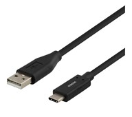 USB 2.0 kaapeli A - C, 0,5 m, musta