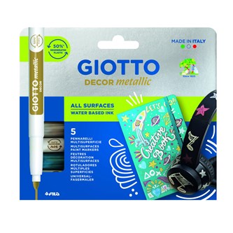 Koristelukynä Giotto Metallic, 5 väriä