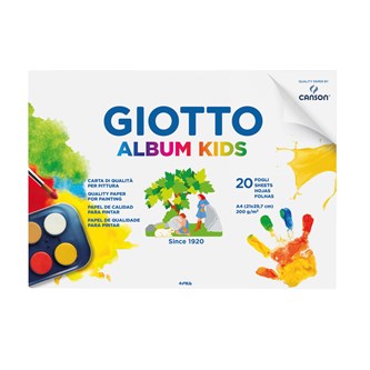 Vesivärilehtiö Giotto Kids, A4, 200 g