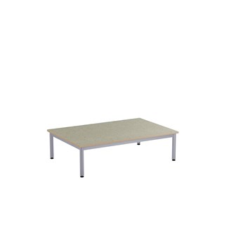 12:38 leikkipöytä akustik linoleum 120x80 cm, hopea runko