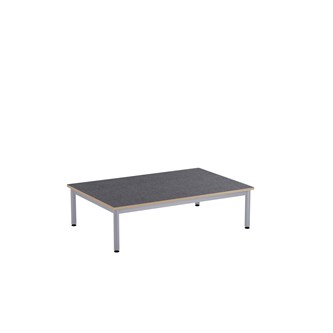 12:38 leikkipöytä akustik linoleum 120x80 cm, hopea runko