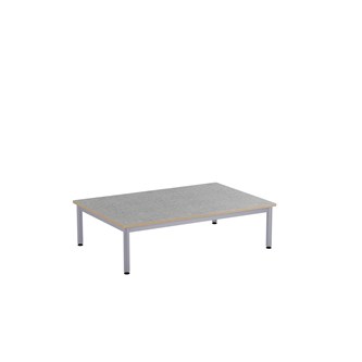 12:38 leikkipöytä akustik linoleum 120x80 cm, hopea runko