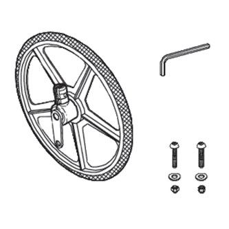 Varaosa Winther, etupyörä sis. ruuvit pyörään 14040