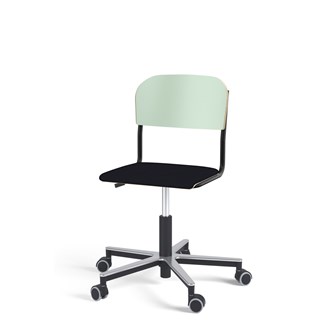 Matte FSC BX tuoli kaasujousella, pyörät, aluristikko, pieni istuin, musta runko