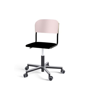 Matte FSC BX tuoli kaasujousella, pyörät, aluristikko, pieni istuin, musta runko