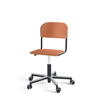Matte FSC BX tuoli kaasujousella, pyörät, aluristikko, pieni istuin, musta runko