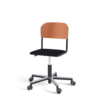 Matte FSC BX tuoli kaasujousella, pyörät, aluristikko, pieni istuin, musta runko