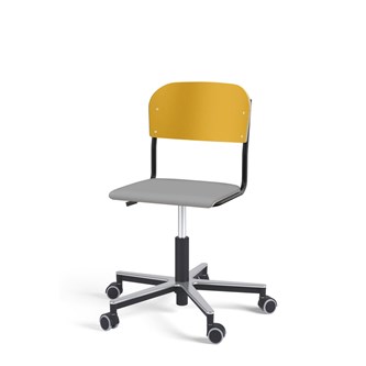 Matte FSC BX tuoli kaasujousella, pyörät, aluristikko, pieni istuin, musta runko