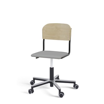 Matte FSC BX tuoli kaasujousella, pyörät, aluristikko, pieni istuin, musta runko