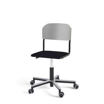 Matte FSC BX tuoli kaasujousella, pyörät, aluristikko, pieni istuin, musta runko