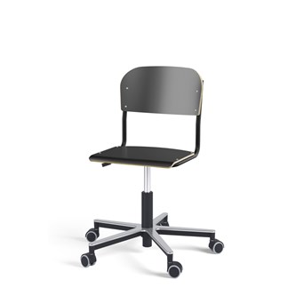 Matte FSC BX tuoli kaasujousella, pyörät, aluristikko, pieni istuin, musta runko