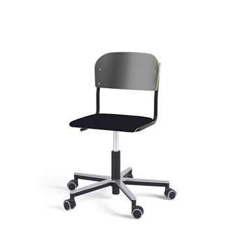 Matte FSC BX tuoli kaasujousella, pyörät, aluristikko, pieni istuin, musta runko